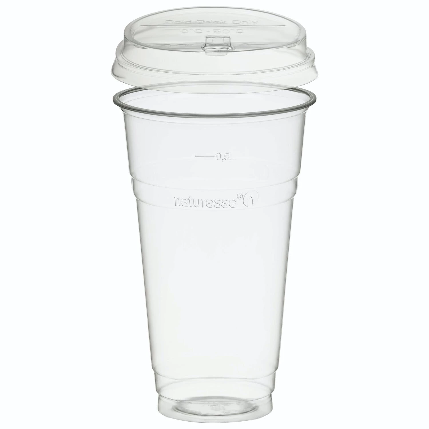 Null 100x BIO Trinkbecher 300ml + Deckel Mit Klappöffnung Aus Biokunststoff (PLA) – Bild 3