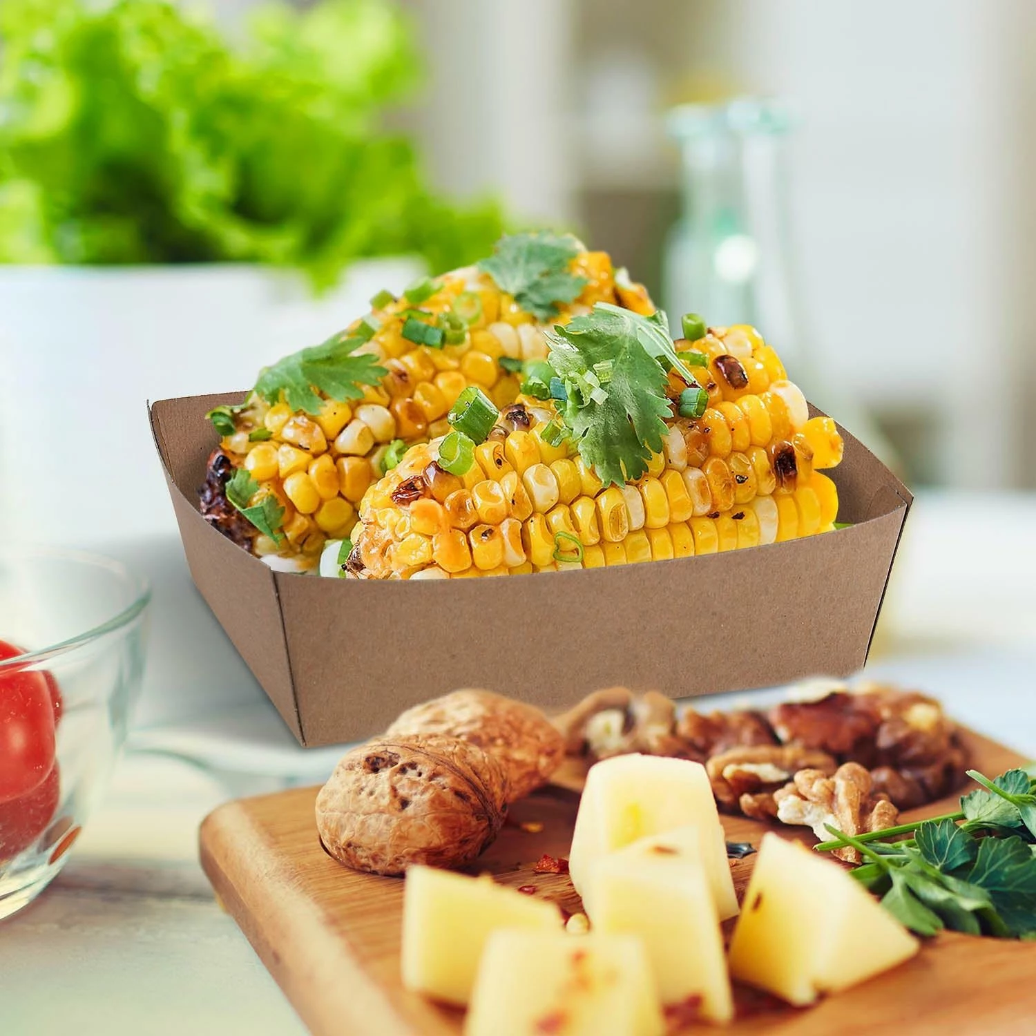 Null 100x BIONATURE Snackschalen Kraft Braun M. Fettbarriere 13,5x11x4,5cm 500ml – Bild 6