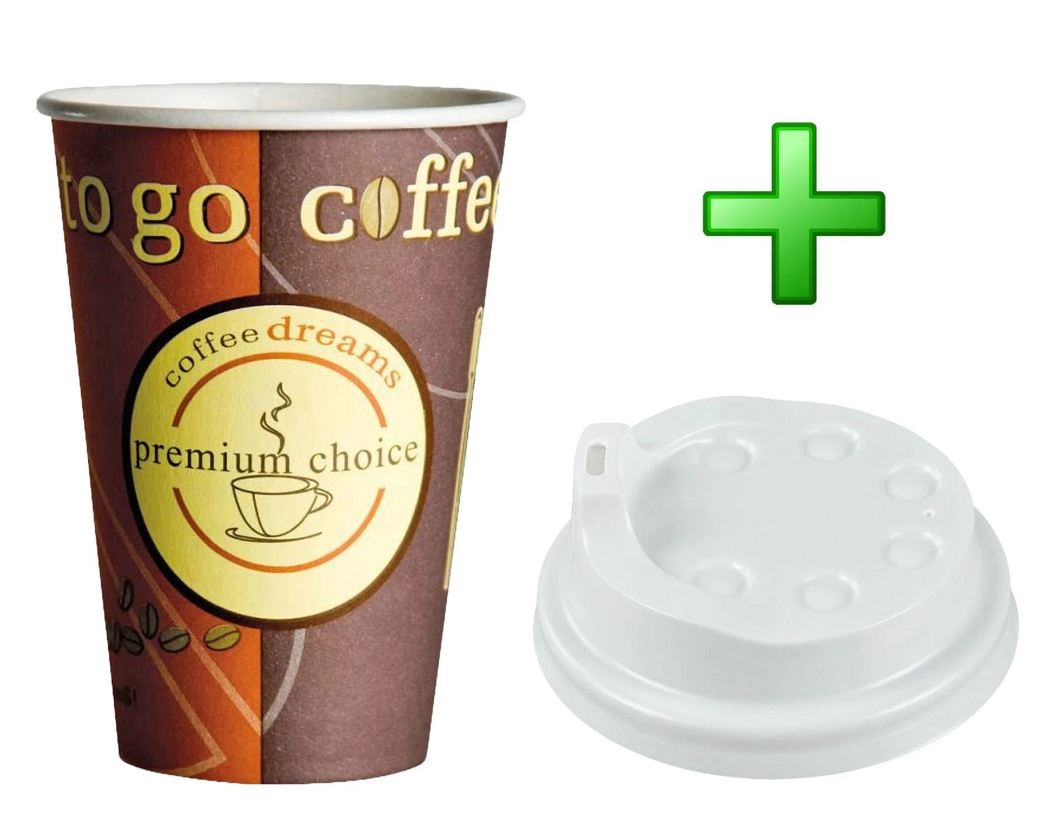 Null 200x Kaffeebecher Coffee ToGo DREAMS Mit Deckel Schwarz 300 Ml Hoch + Schmal â Bild 3