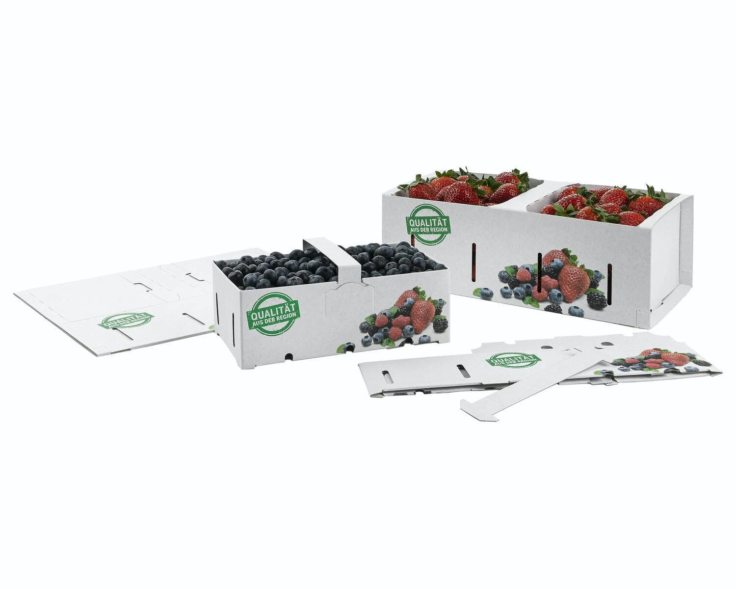 Null 875x Beerenschalen Aus Pappe 129x75x47mm Mit Neutraldruck Für 250 Gr. – Bild 3