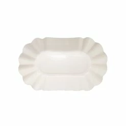 Null 2000x Pappschalen Oval Tief 9 X 14 X 3 Cm Weiß KU 51