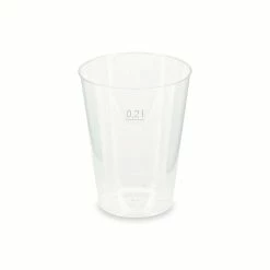 Null 200x Mehrwegbecher Pfandbecher Klar PP Eichstrich 0,2 L Ă 6,8 Cm