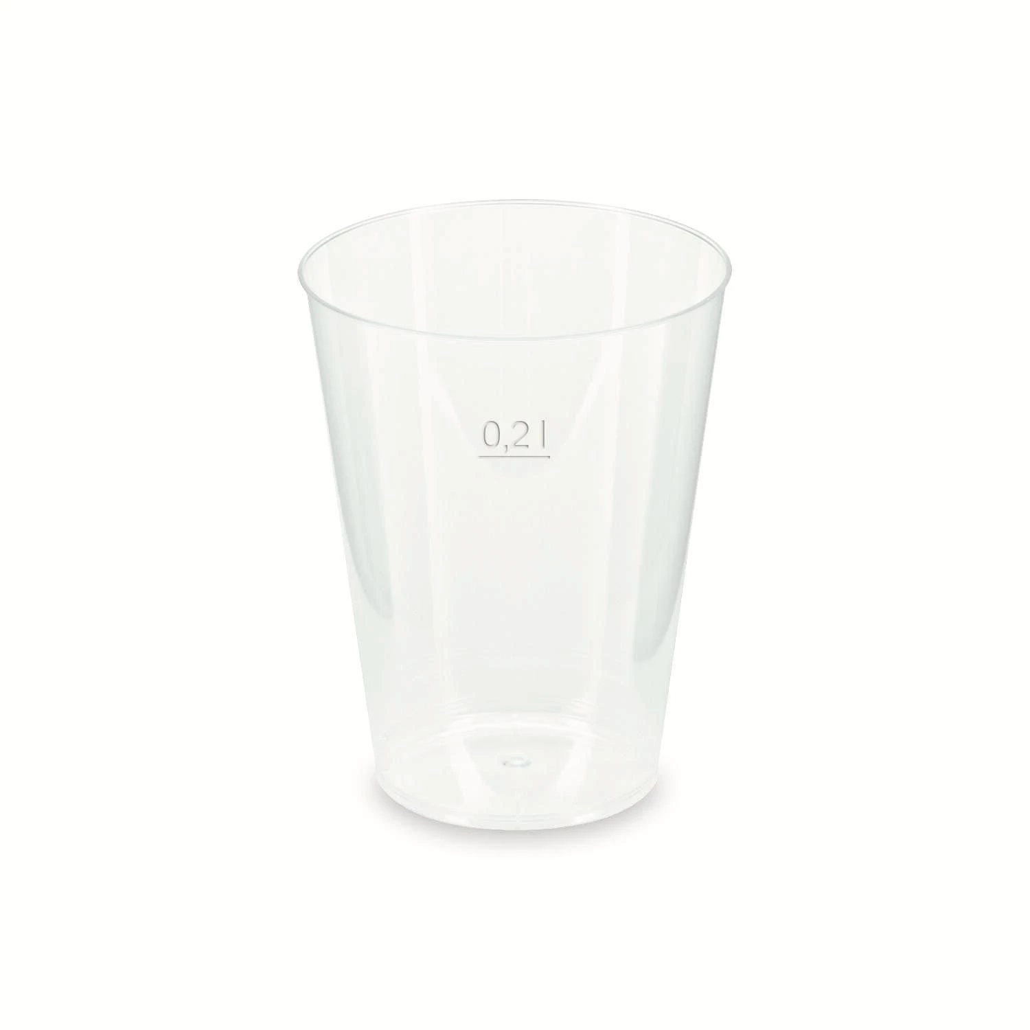 Null 200x Mehrwegbecher Pfandbecher Klar PP Eichstrich 0,1 L Ø 5,5 Cm – Bild 2