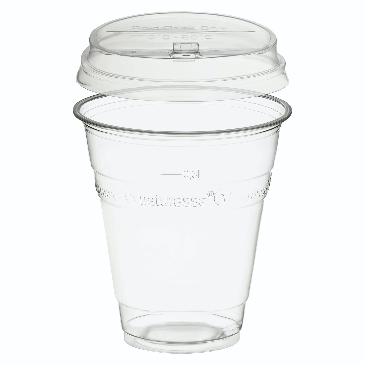 Null 100x BIO Trinkbecher 400ml + Deckel Mit Klappöffnung Aus Biokunststoff (PLA) – Bild 2