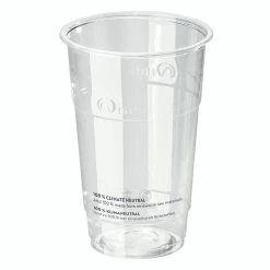 Null 50x BIO Trinkbecher 250 Ml Mit Eichstrich Ø 76 Mm Bio-Kunststoff PLA