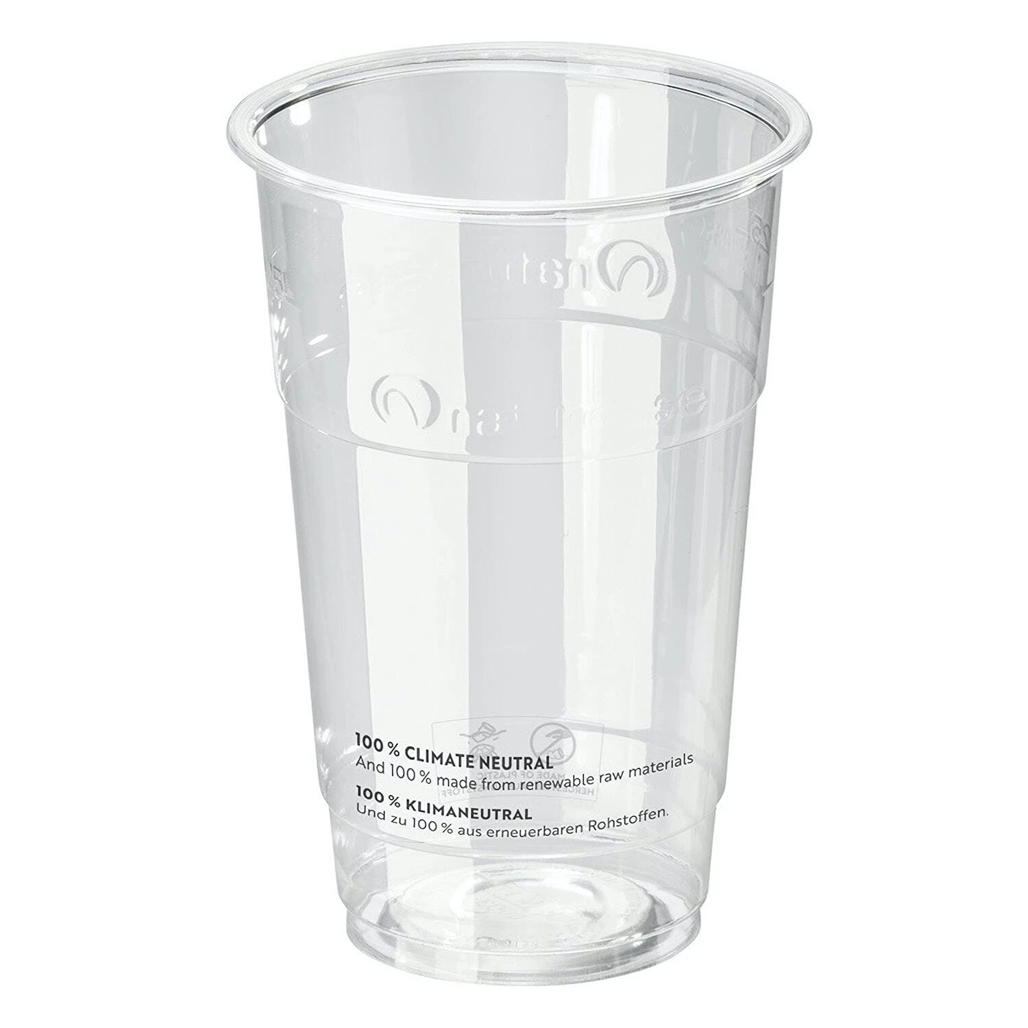 Null 50x BIO Trinkbecher 200 Ml Mit Eichstrich Ø 76 Mm Bio-Kunststoff (PLA) – Bild 2