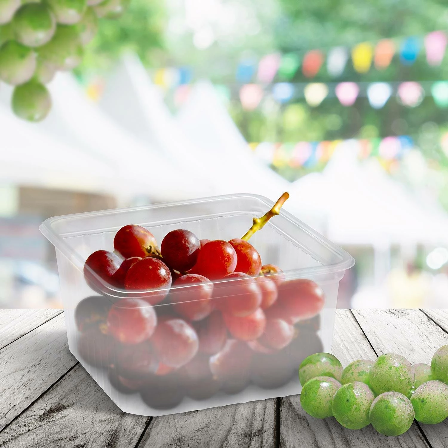 Null 50x Rechteckschale Quadroboxx Salatschale 115x115x61mm PP Transparent 500ml – Bild 6