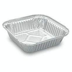 Null 100x Alu-Servierschale Aluschale Menüschale Grillschale 560ml 158x158x34mm