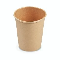 Null 250x Heiß- Und Kaltgetränkebecher Pappbecher Braun 200ml 280ml 'M' Ø 80mm