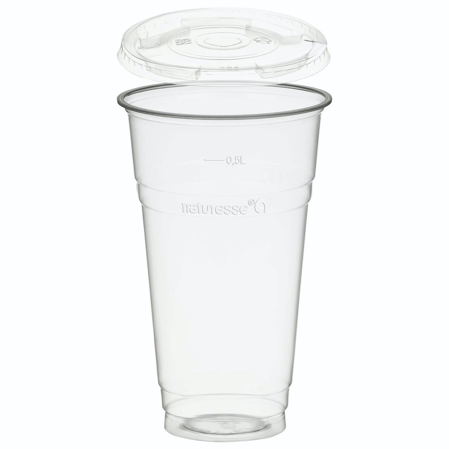 Null 50x BIO Trinkbecher 400ml + Deckel Mit Halmstanzung Aus Biokunststoff (PLA) – Bild 5