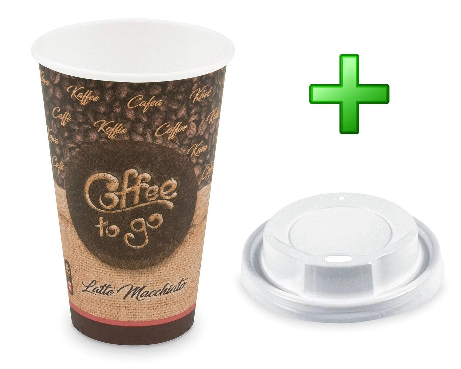 Null 250x BIO Heißgetränke Trinkbecher Coffee To Go Unbeschichtet Braun 400ml – Bild 7