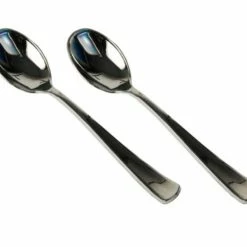 Null 10 Löffel Metall Optik