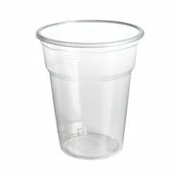 Null 1200 Plastik Ausschankbecher Transparent 12oz/350 Ml 0,3 L Füllstrich 1200St.