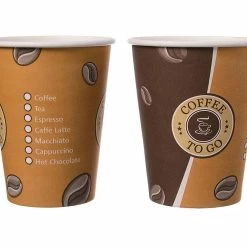 Null 1000x Paper Cups "Coffee To Go" 10 Oz / 250 Ml Ø 80 Mm