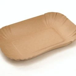 Null Nette 250 Bio Pappschale Braun 13 X 18 X 3 Cm Plastikfrei Biologisch Abbaubar.