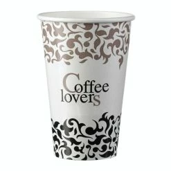 Null 400x Kaffeebecher CoffeeToGo Pappbecher Design COFFEE LOVERS 300ml Schmal