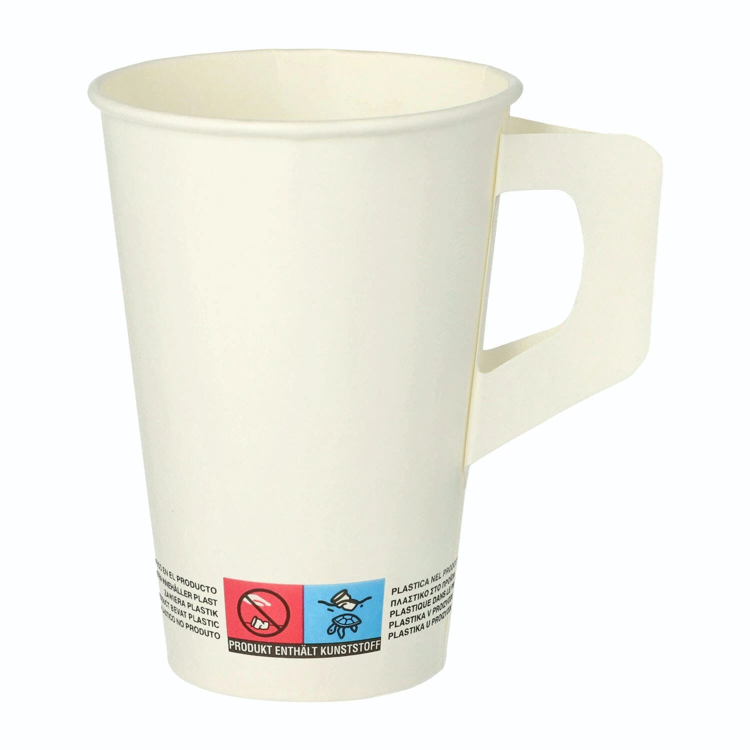 Null 80x Henkelbecher Kaffeebecher Weiß Pappe Beschichtet 180 Ml – Bild 3