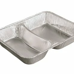 Null Aluschale Menü Mit Deckel 2-geteilt 350 / 480 Ml