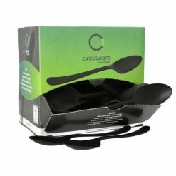 Null 600 Löffel (Mehrweg), Bio-PP 19,7 Cm Schwarz, Extra Stabil, In Spenderbox