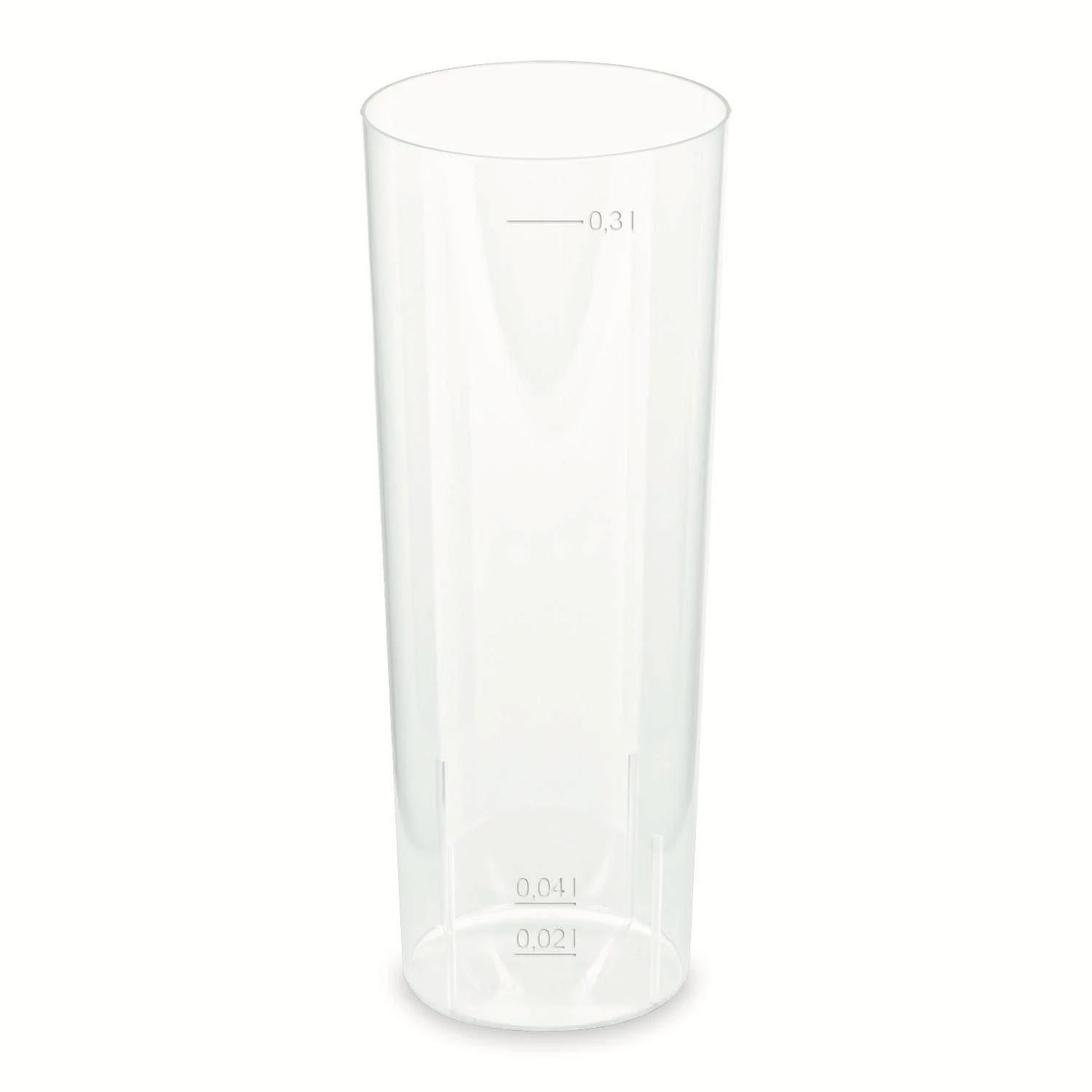 Null 100x Mehrwegbecher Pfandbecher Longdrink PP Klar Eichstriche 2 Cl 4cl 0,2 L â Bild 2