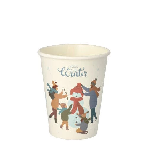 Null 1000 Pappbecher 0,2 L Ø 8 Cm · 9,2 Cm Braun Glühweinbecher Heißgetränk Kaltgetränk Kaffee Becher – Bild 4