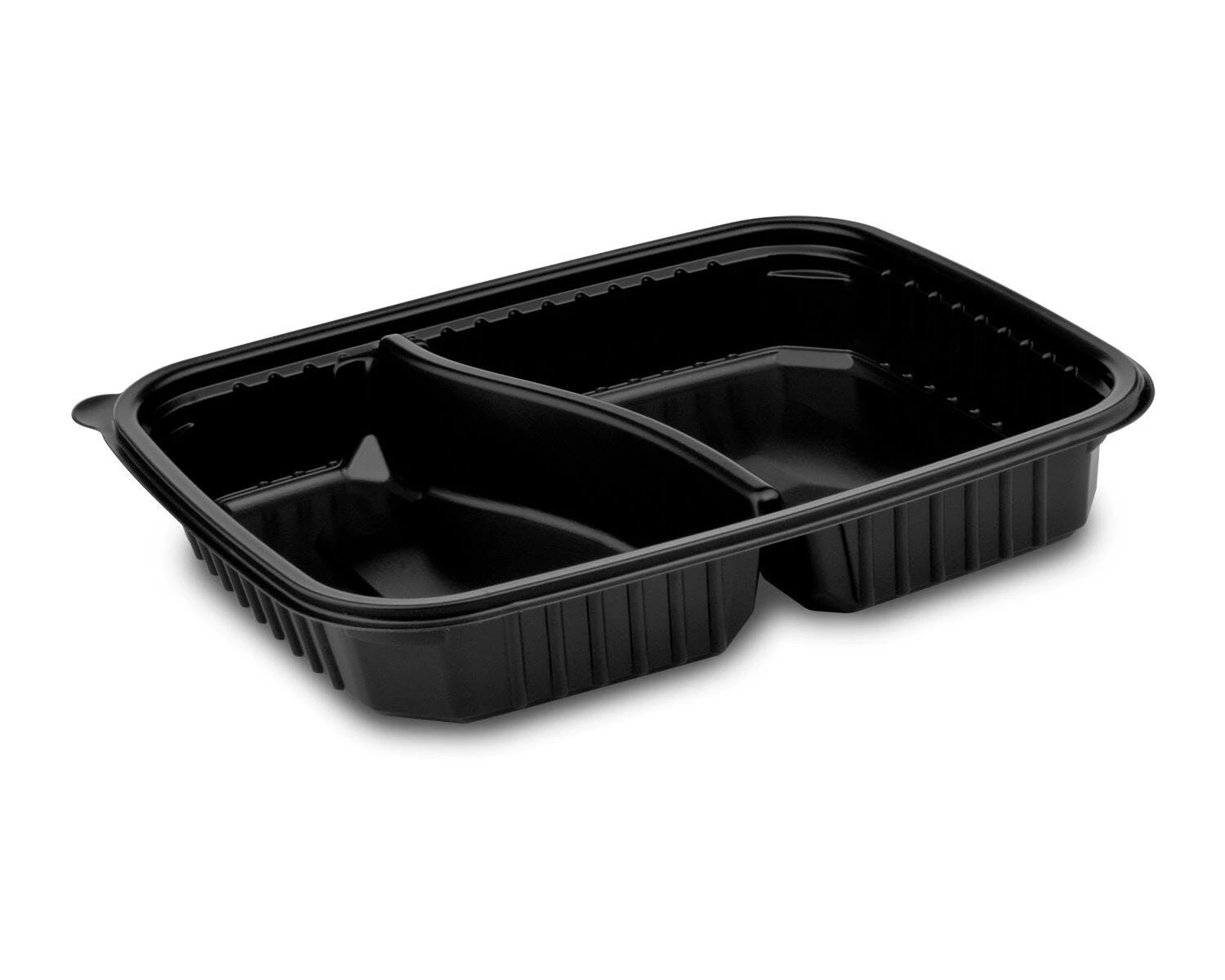 Null 250x Mikrowellenschalen 2-geteilt - Schwarz 'L' 1200 Ml - 25x18,5x4 Cm – Bild 2