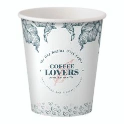 Null 100x Kaffeebecher CoffeeToGo Pappbecher Design NEW COFFEE LOVERS 200ml