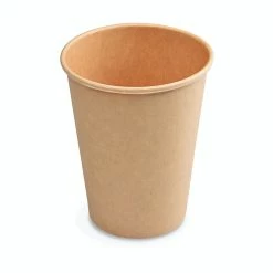 Null 50x Heiß- Und Kaltgetränkebecher Pappbecher Braun 350ml 420ml 'L' Ø 90mm