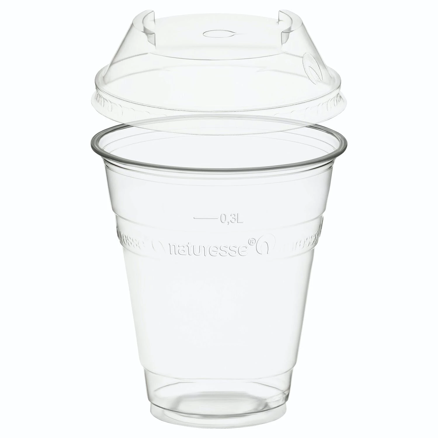 Null 100x BIO Trinkbecher 300ml + Deckel Mit Klappöffnung Aus Biokunststoff (PLA) – Bild 7