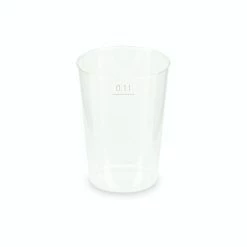 Null 200x Mehrwegbecher Pfandbecher Klar PP Eichstrich 0,1 L Ø 5,5 Cm