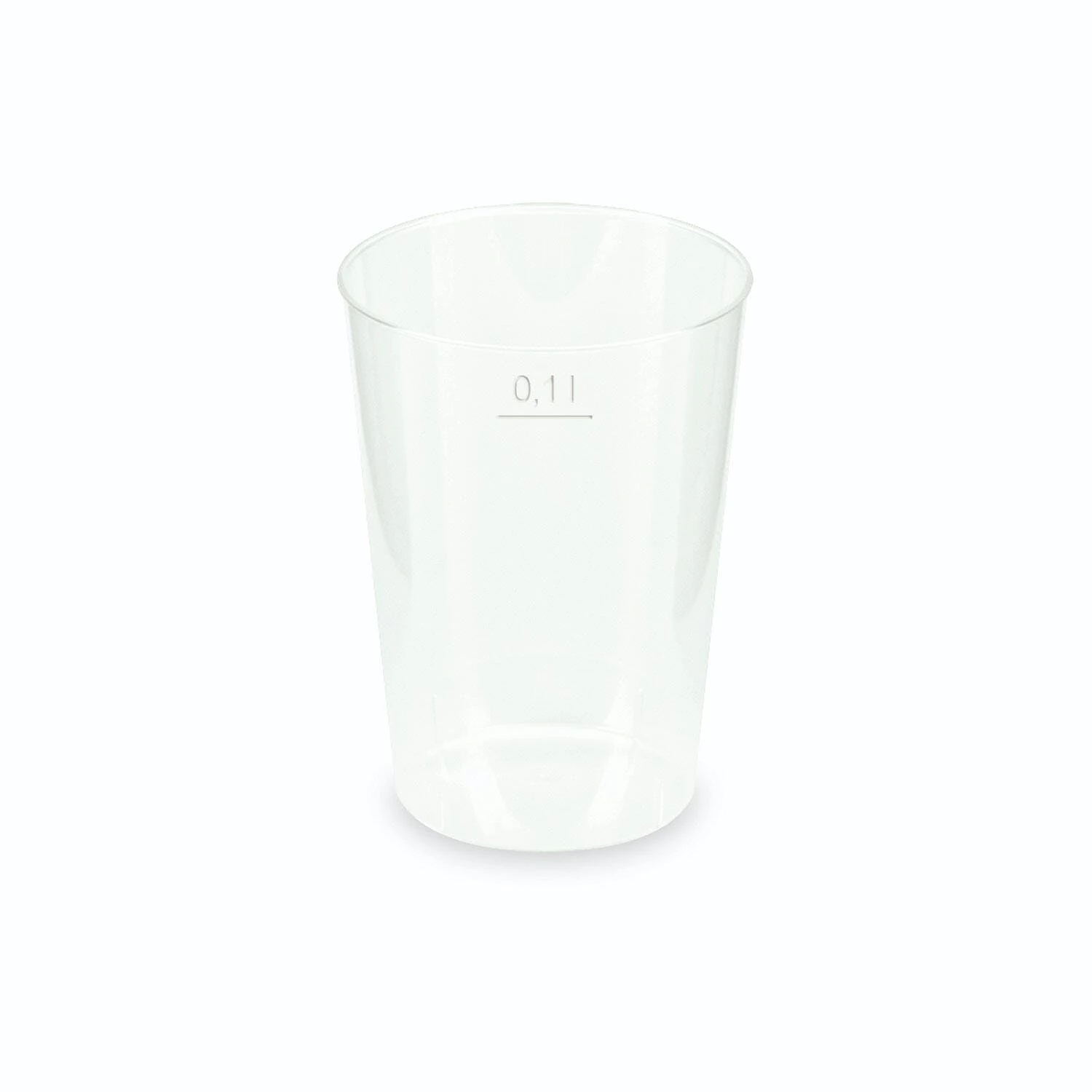 Null 200x Mehrwegbecher Pfandbecher Klar PP Eichstrich 0,1 L Ø 5,5 Cm
