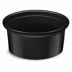 Null 500x Dressingbecher Feinkostbecher Schwarz PP 80 Ml Ø 70 Mm
