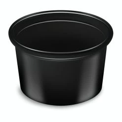 Null 200x Dressingbecher Feinkostbecher Schwarz PP 30 Ml Ø 46 Mm