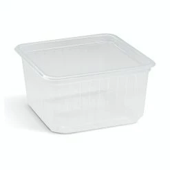 Null 50x Rechteckschale Quadroboxx Salatschale 115x115x61mm PP Transparent 500ml