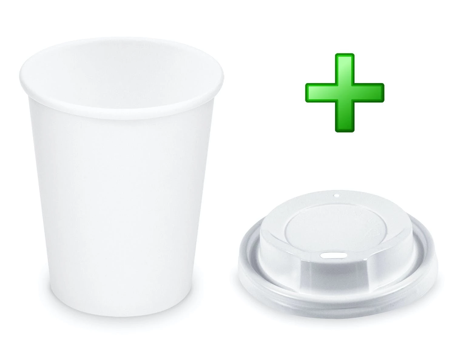 Null 100x Pappbecher Getränkebecher Weiß 350 Ml 420 Ml Ø 90mm Inkl. Trinkdeckel – Bild 4