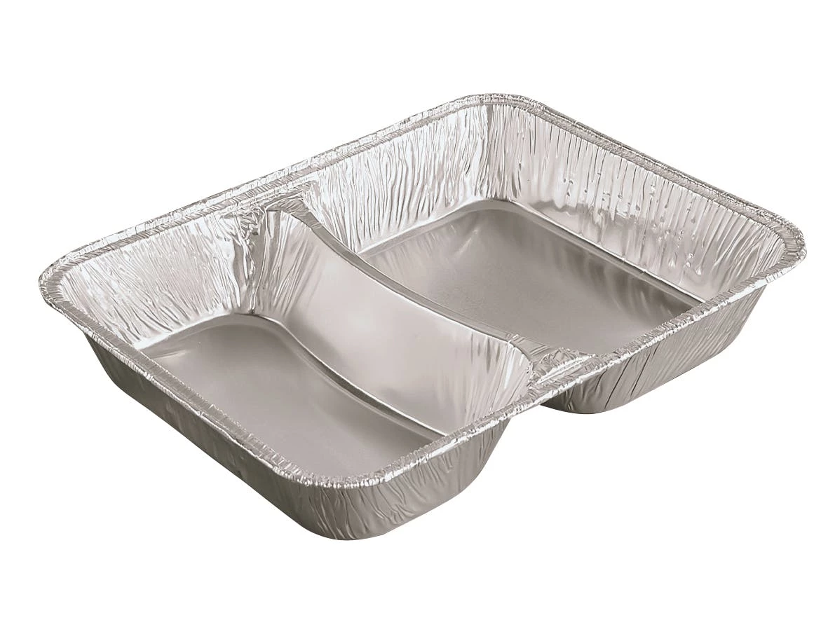 Null Aluschale MenĂĽ Mit Deckel 2-geteilt 460 / 352 Ml