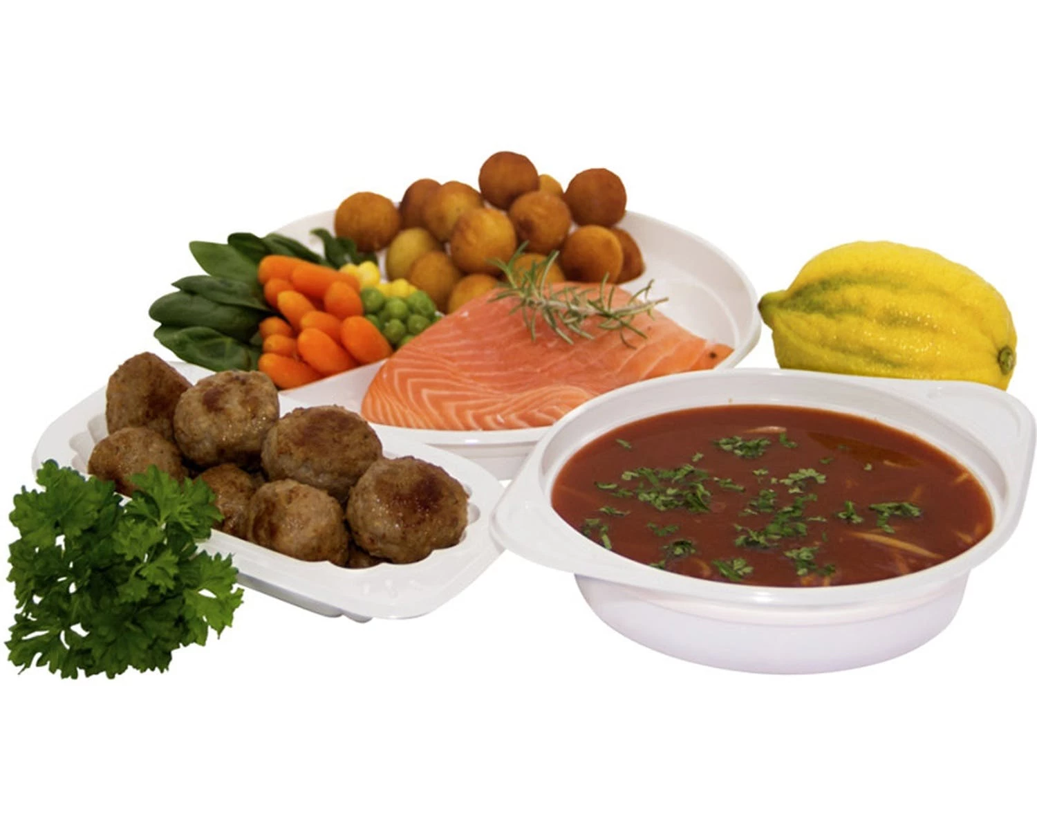 Null 500x Suppenterrine Einweg-Mikrowellenterrine Weiß (PP) 500 Ml – Bild 7