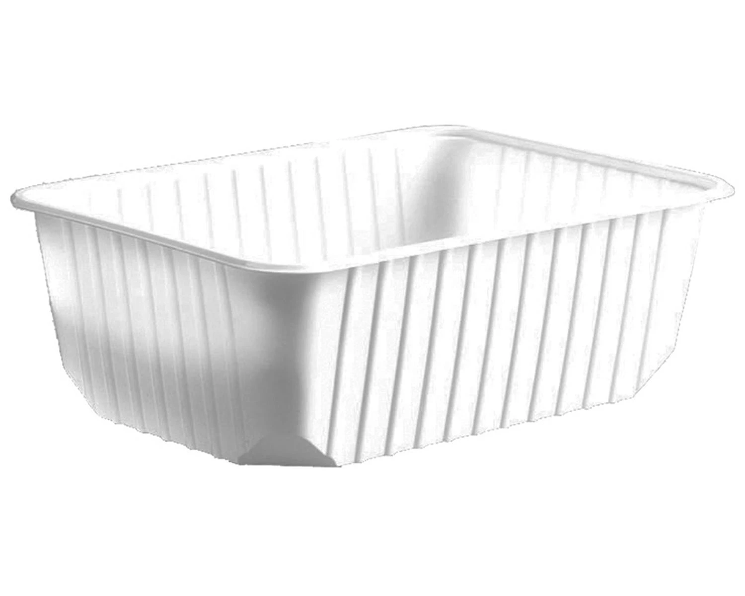 Null 250x Rechteckschalen Weiß 1000 Ml (PP) – Bild 2