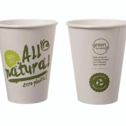 Null 250x BIO Kaffeebecher Coffee To Go ALL NATURAL - Zero Plastic 300ml Ø90mm 50Stk.