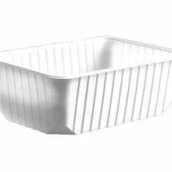 Null 250x Rechteckschalen Weiß 1000 Ml (PP)