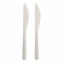 Null 1000 Messer (Mehrweg), Bio-PP, 18,5 Cm, Weiss, Extra Stabil