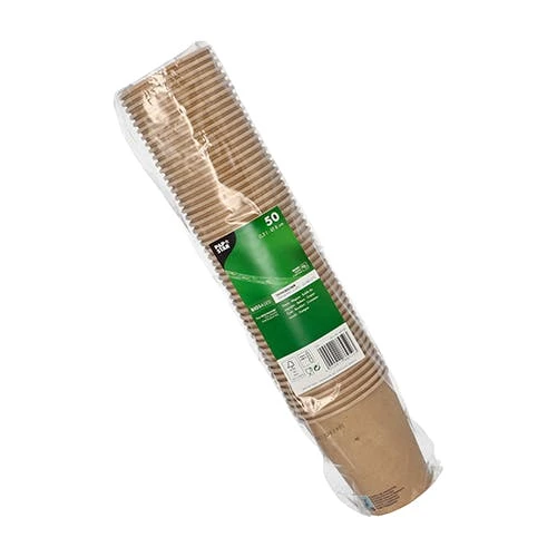 Null 1000 Pappbecher 0,2 L Ø 8 Cm · 9,2 Cm Braun Glühweinbecher Heißgetränk Kaltgetränk Kaffee Becher – Bild 6