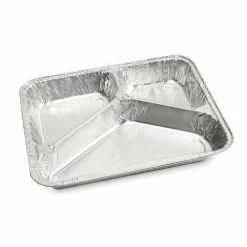 Null Aluschale Menü Mit Deckel 3-geteilt 220 / 165 / 375 Ml