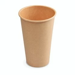 Null 250x Heiß- Und Kaltgetränkebecher Pappbecher Braun 400ml 510ml 'XL' Ø 90mm