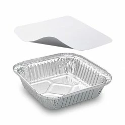 Null 50x Alu-Servierschale Aluschale Gefrierschale Eckig 560ml Inkl. Deckel