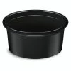 Null 200x Dressingbecher Feinkostbecher Schwarz PP 80 Ml Ø 70 Mm