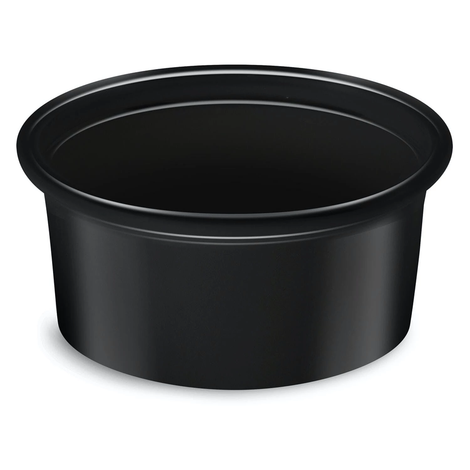 Null 200x Dressingbecher Feinkostbecher Schwarz PP 50 Ml Ø 70 Mm – Bild 2