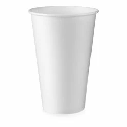 Null 50x Heiß- Und Kaltgetränkebecher CoffeeToGo Pappbecher Weiß 400 Ml