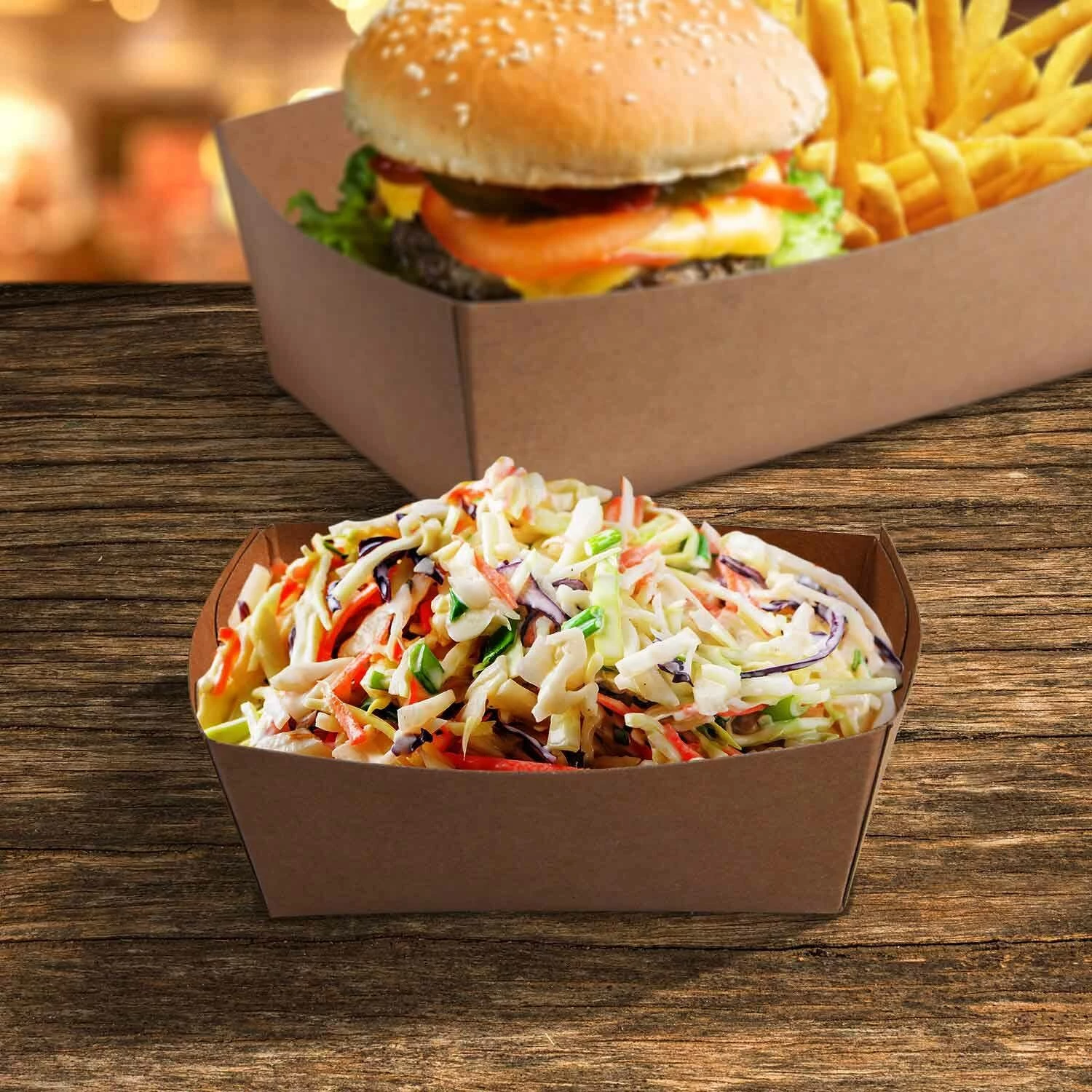 Null 250x BIONATURE Snackschalen Kraft Braun Mit Fettbarriere 10x6x4cm 250ml – Bild 6