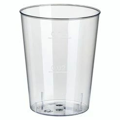 Null 80x Einweg-Schnapsglas 4cl PS Mit Eichstrich Bei 2cl Und 4cl Transparent